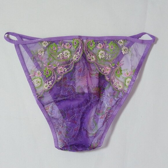 Savage X Fenty Lingerie RIHANNA Lace Panties Pink Orange Purple Sz 2X Cheeky NEW - Picture 4 of 5